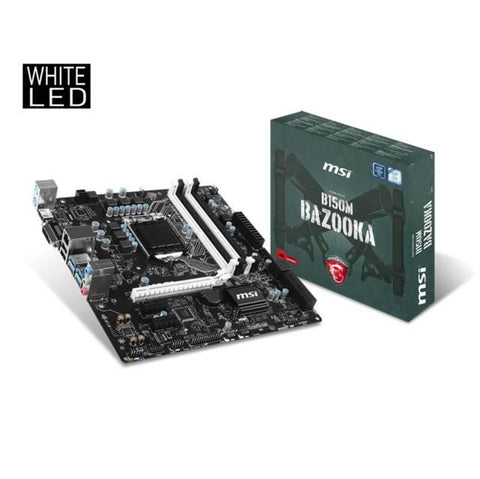 MSI B150M BAZOOKA LGA1151- Intel B150- DDR4- SATA3&USB3.1- SATA Express- A&GbE- MicroATX Motherboard