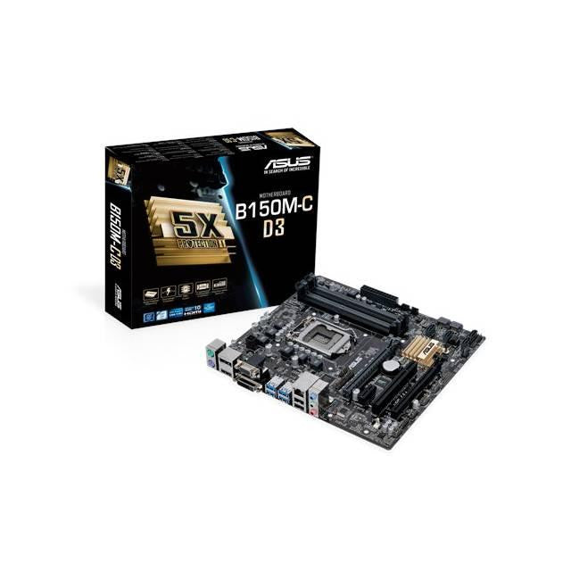 Asus B150M-C D3 LGA1151- Intel B150- DDR3- SATA3&USB3.0- A&GbE- MicroATX Motherboard