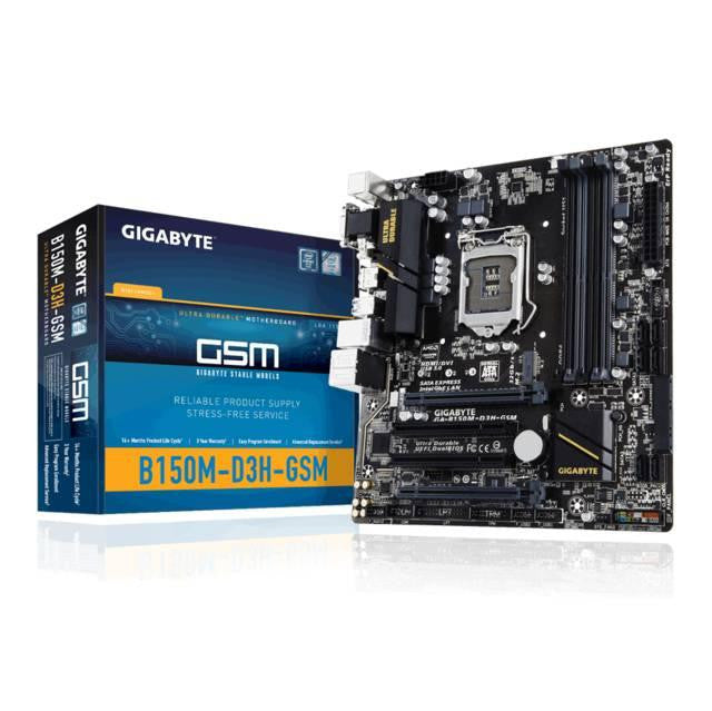 GIGABYTE GA-B150M-D3H-GSM LGA1151- Intel B150- DDR4- 2-Way CrossFireX- SATA3&USB3.0- M.2&SATA Express- A&GbE- MicroATX Motherboard