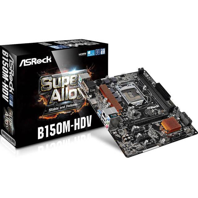 ASRock B150M-HDV LGA1151- Intel B150- DDR4- SATA3&USB3.0- A&GbE- MicroATX Motherboard