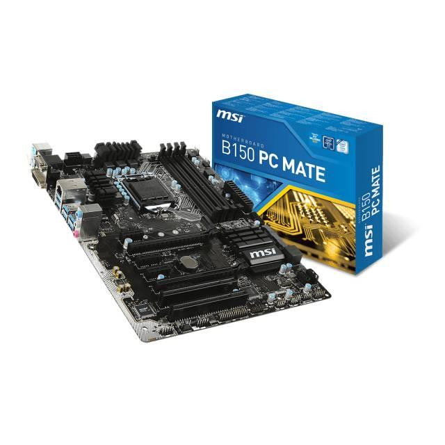 MSI B150 PC MATE LGA1151- Intel B150- DDR4- 2-Way CrossFireX- SATA3&USB3.1- M.2&SATA Express- A&GbE- ATX Motherboard