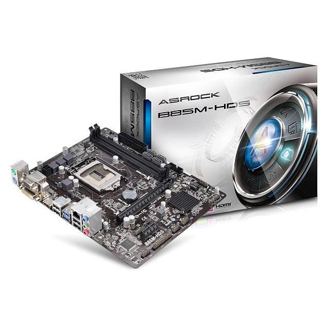 ASRock B85M-HDS LGA1150- Intel B85- DDR3- SATA3&USB3.0- A&GbE- MicroATX Motherboard