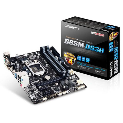 GIGABYTE GA-B85M-DS3H LGA1150- Intel B85- DDR3- SATA3&USB3.0- A&GbE- MicroATX Motherboard