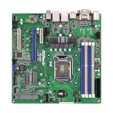 ASRock Rack C226M WS LGA1150- Intel C226- DDR3- SATA3&USB3.0- M.2- A&2GbE- ATX Server Motherboard