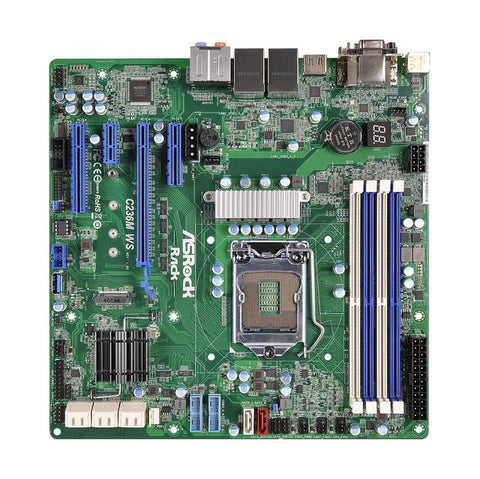 ASRock Rack C236M WS LGA1151- Intel C236- DDR4- SATA3USB3.0- M.2- A&2GbE- MicroATX Server Motherboard