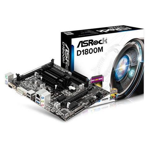 ASRock D1800M Intel J1800 2.41GHz- DDR3- USB3.0- A&V&GbE- MicroATX Motherboard & CPU Combo