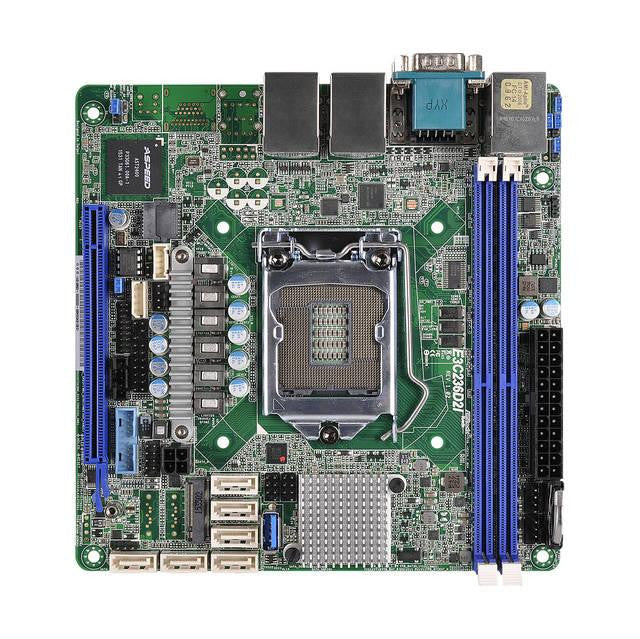 ASRock Rack E3C236D2I LGA1151- Intel C236- DDR4- SATA3USB3.0- V&2GbE- Mini-ITX Server Motherboard