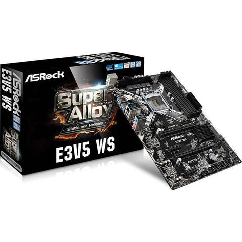 ASRock E3V5 WS LGA1151- Intel C232- DDR4- Quad CrossFireX- SATA3&USB3.0- A&GbE- ATX Motherboard