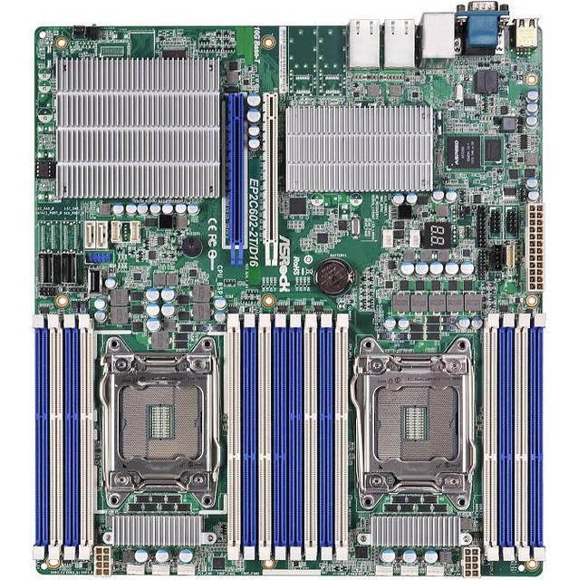 ASRock Rack EP2C602-2T-D16 Dual LGA2011- Intel C602- DDR3- SATA3- V&2GbE- SSI EEB Server Motherboard