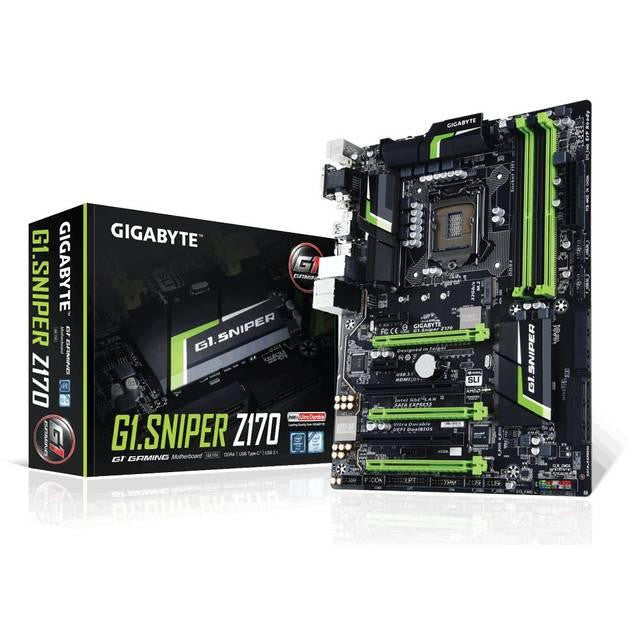 GIGABYTE GA-G1.SNIPER Z170 LGA1151- Intel Z170- DDR4- Quad CrossFireX & Quad SLI- SATA3&USB3.1- M.2&SATA Express- A&GbE- ATX Motherboard