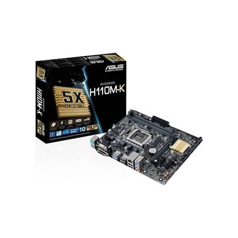 Asus H110M-K LGA1151- Intel H110- DDR4- SATA3&USB3.0- A&GbE- MicroATX Motherboard