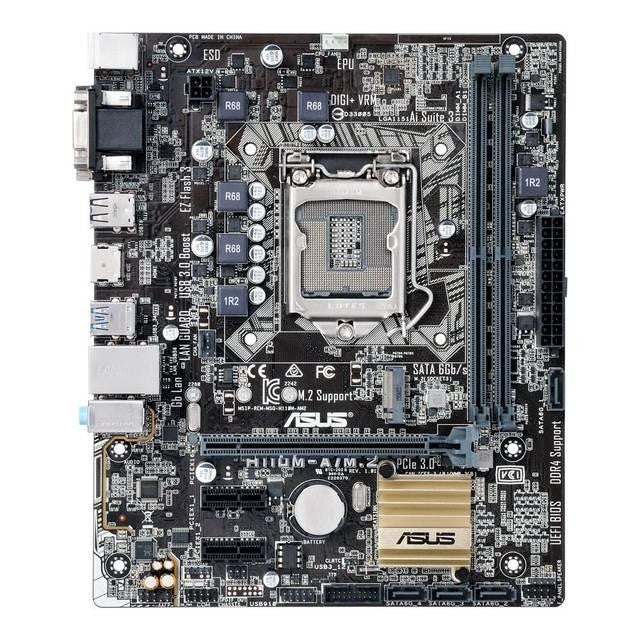 Asus H110M-A-M.2 LGA1151- Intel H110- DDR4- SATA3&USB3.0- M.2- A&GbE- MicroATX Motherboard