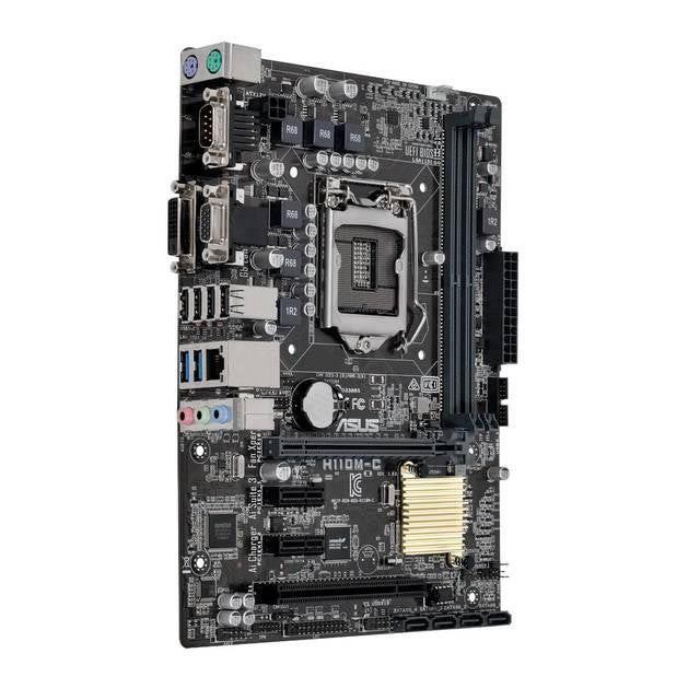 Asus H110M-C-CSM-C-SI LGA1151- Intel H110- DDR4- SATA3&USB3.0- A&GbE- MicroATX Motherboard