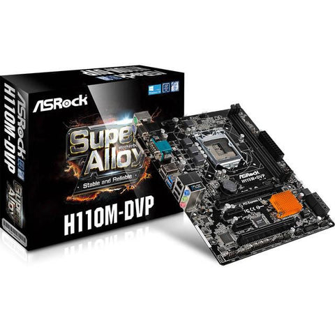 ASRock H110M-DVP LGA1151- Intel H110- DDR4- SATA3&USB3.0- A&GbE- MicroATX Motherboard