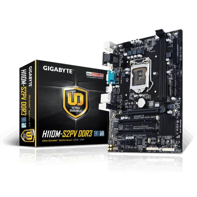 GIGABYTE GA-H110M-S2PV DDR3 LGA1151- Intel H110- DDR3- SATA3&USB3.0- A&GbE- MicroATX Motherboard