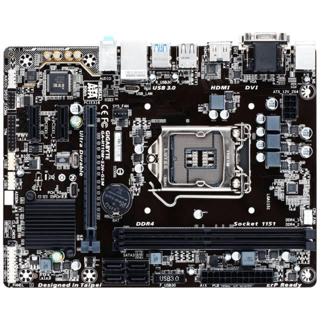 GIGABYTE GA-H110M-S2H GSM-B LGA1151- Intel H110- DDR4- SATA3&USB3.0- A&GbE- MicroATX Motherboard