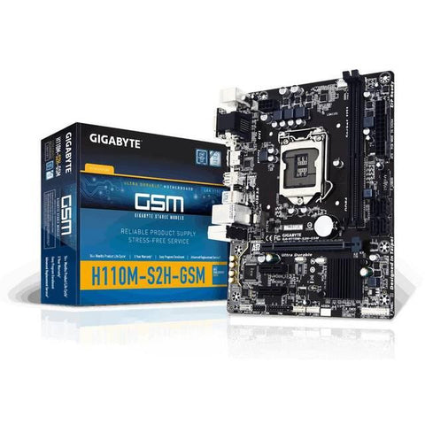 GIGABYTE GA-H110M-S2H GSM LGA1151- Intel H110- DDR4- SATA3&USB3.0- A&GbE- MicroATX Motherboard