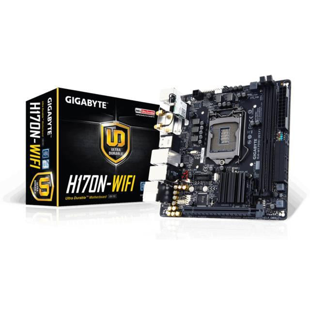 GIGABYTE GA-H170N-WIFI LGA1151- Intel H170- DDR4- SATA3&USB3.0- M.2&SATA Express- WiFi- A&2GbE- Mini-ITX Motherboard