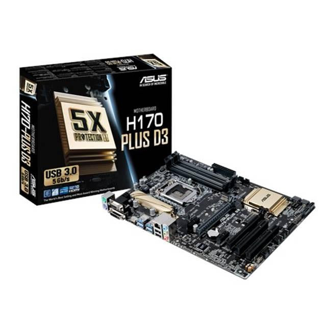 Asus H170-PLUS D3 LGA1151- Intel H170- DDR3- CrossFireX- SATA3&USB3.0- M.2- A&GbE- ATX Motherboard