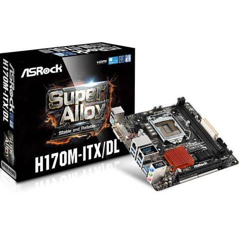 ASRock H170M-ITX-DL LGA1151- Intel H170- DDR4- SATA3&USB3.0- A&2GbE- Mini-ITX Motherboard