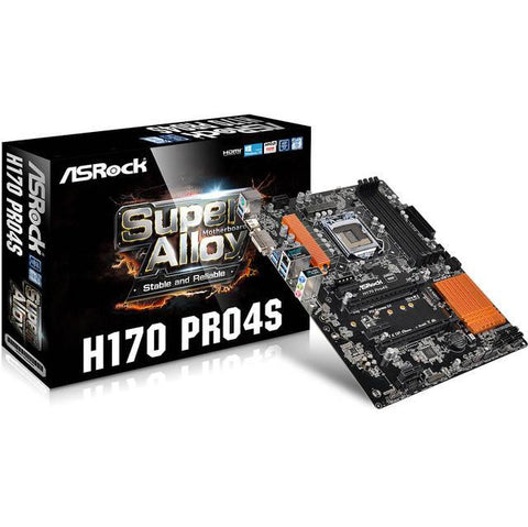 ASRock H170 PRO4S LGA1151- Intel H170- DDR4- Quad CrossFireX- SATA3&USB3.0- M.2&SATA Express- A&GbE- ATX Motherboard