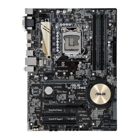 Asus H170-PRO-CSM-C-SI LGA1151- Intel H170- DDR4- Quad CrossFireX- SATA3&USB3.0- M.2&SATA Express- A&GbE- ATX Motherboard