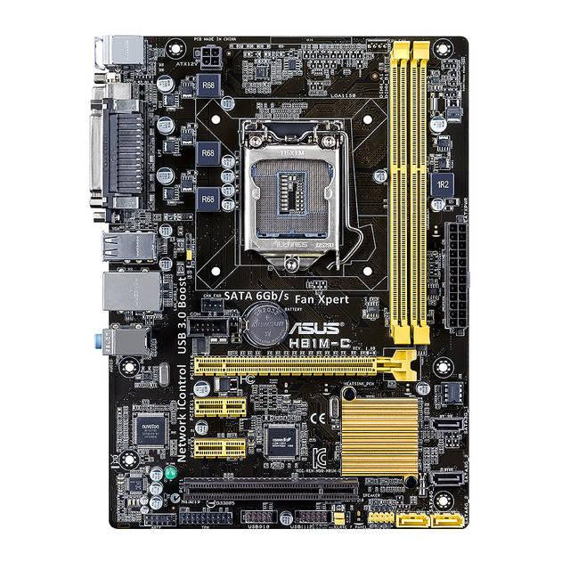 Asus H81M-C-CSM-SI LGA1150- Intel H81- DDR3- SATA3&USB3.0- A&GbE- MicroATX Motherboard (Open Box)