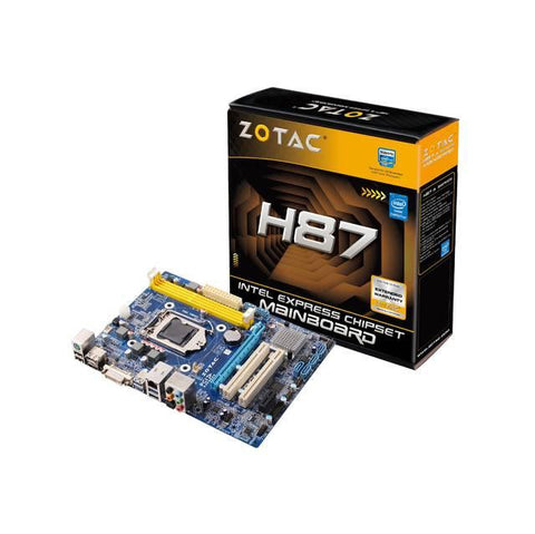 ZOTAC H87MAT-A-E LGA1150- Intel H87- DDR3- SATA3&USB3.0- A&GbE- MicroATX Motherboard