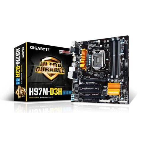 GIGABYTE GA-H97M-D3H LGA1150- Intel H97- DDR3- 2-Way CrossFireX- SATA3&USB3.0- A&GbE- MicroATX Motherboard