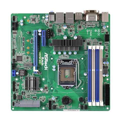 ASRock Rack H97M WS LGA1150- Intel H97- DDR3- SATA3&USB3.0- M.2- A&2GbE- MicroATX Server Motherboard