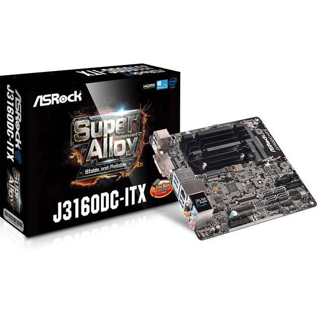 ASRock Rack J3160DC-ITX Intel Celeron J3160 DDR3-DDR3L- SATA3&USB3.0- A&V&GbE- Mini-ITX Motherboard & CPU Combo