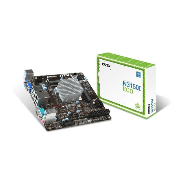 MSI N3150I ECO Intel Celeron N3150- DDR3- SATA3&USB3.0- A&GbE- Mini-ITX Motherboard & CPU Combo