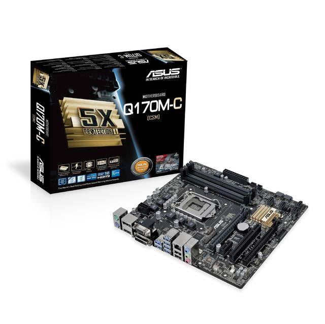 Asus Q170M-C-CSM LGA1151- Intel Q170- DDR4- SATA3&USB3.0- A&GbE- MicroATX Motherboard