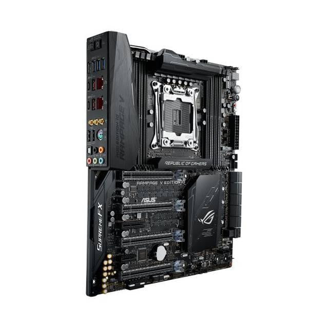 Asus RAMPAGE V EDITION 10 LGA2011-v3- Intel X99- DDR4- Quad CrossFireX & Quad SLI- SATA3&USB3.1- M.2&U.2- WiFi- A&2GbE- EATX Motherboard