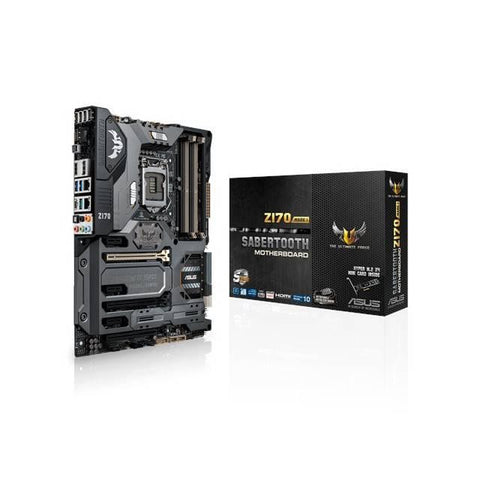 Asus SABERTOOTH Z170 MARK 1 LGA1151- Intel Z170- DDR4- Quad CrossFireX & Quad SLI- SATA3&USB3.1- M.2&SATA Express- A&2GbE- ATX Motherboard