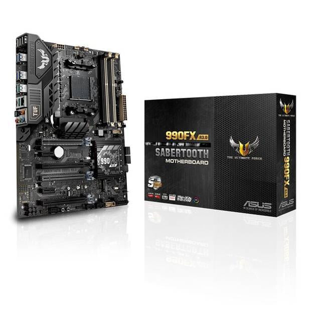 Asus TUF SABERTOOTH 990FX R3.0 Socket AM3+- AMD 990FX- DDR3- Quad CrossFireX & Quad SLI- USB3.1- A&GbE- ATX Motherboard