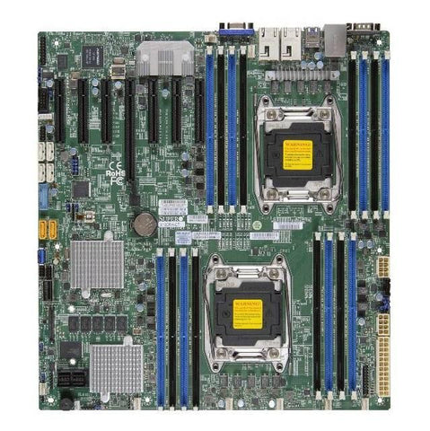 Supermicro X10DRH-CT-O Dual LGA2011- Intel C612- DDR4- SATA3&SAS3&USB3.0- V&2GbE- EATX Server Motherboard