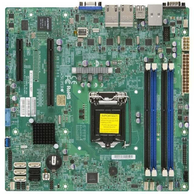 Supermicro X10SLM+-LN4F-B LGA1150- Intel C224 PCH- DDR3- SATA3&USB3.0- V&4GbE- MicroATX Server Motherboard