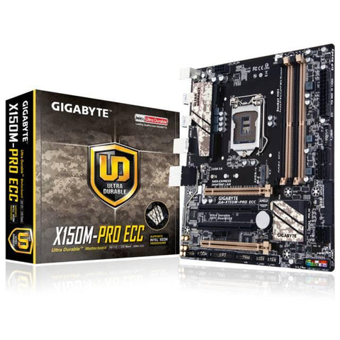 GIGABYTE GA-X150M-PRO ECC LGA1151- Intel C232- DDR4- 2-Way CrossFireX- SATA3&USB3.0- M.2&SATA Express- A&GbE- MicroATX Motherboard