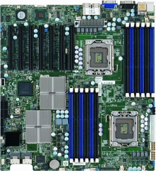 Supermicro X8DTH-6F-O Dual LGA1366 Xeon- Intel 5520- DDR3- V&2GbE- EATX Server Motherboard