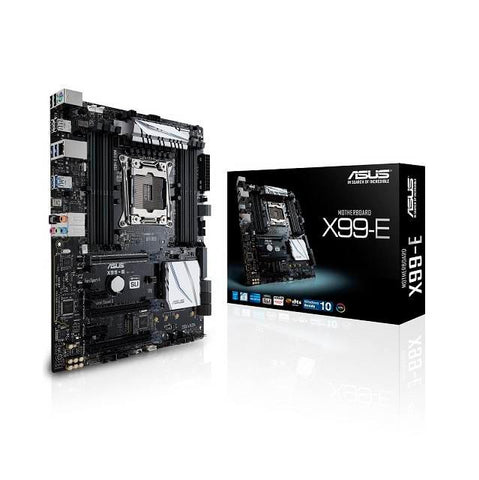 Asus X99-E LGA2011-v3- Intel X99- DDR4- Quad CrossFireX & Quad SLI- SATA3&USB3.1- M.2&SATA Express- A&GbE- ATX Motherboard