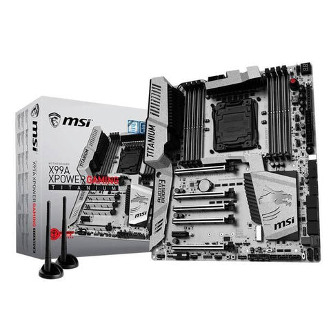 MSI X99A XPOWER GAMING TITANIUM LGA2011-3- Intel X99- DDR4- 4-Way CrossFireX & 4-Way SLI- SATA3&USB3.1- M.2&U.2&SATA Express- WiFi- A&GbE- ATX Mother