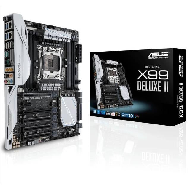 Asus X99-DELUXE II LGA2011-v3- Intel X99- DDR4- Quad CrossFireX & Quad SLI- SATA3&USB3.1- M.2&U.2&SATA Express- WiFi- A&2GbE- ATX Motherboard