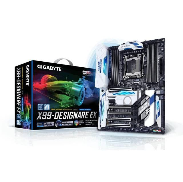 GIGABYTE GA-X99-DESIGNARE EX LGA2011-v3- Intel X99- DDR4- Quad CrossFireX & Quad SLI- SATA3&USB3.1- M.2&U.2&SATA Express- WiFi- A&2GbE- ATX Motherboa