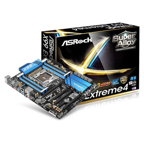 ASRock X99 EXTREME4 LGA2011-v3- Intel X99- DDR4- Quad CrossFireX & Quad SLI- SATA3&USB3.0- M.2- A&GbE- ATX Motherboard