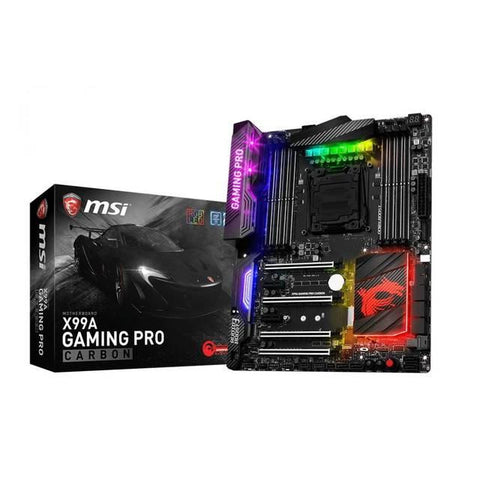 MSI X99A GAMING PRO CARBON LGA2011-v3- Intel X99- DDR4- 3-Way CrossFireX & 3-Way SLI- SATA3&USB3.1-M.2&U.2&SATA Express- A&GbE- ATX Motherboard