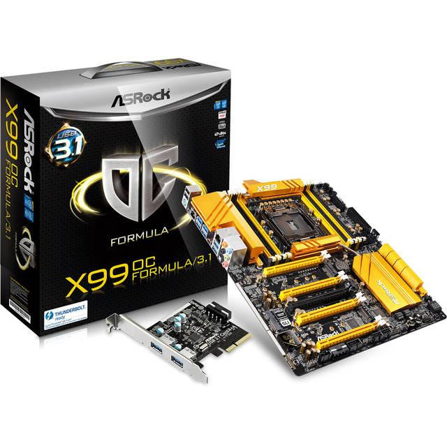 ASRock X99 OC FORMULA-3.1 LGA2011-v3- Intel X99- DDR4- Quad CrossFireX & Quad SLI- SATA3&USB3.1- M.2&SATA Express- A&2GbE- EATX Motherboard