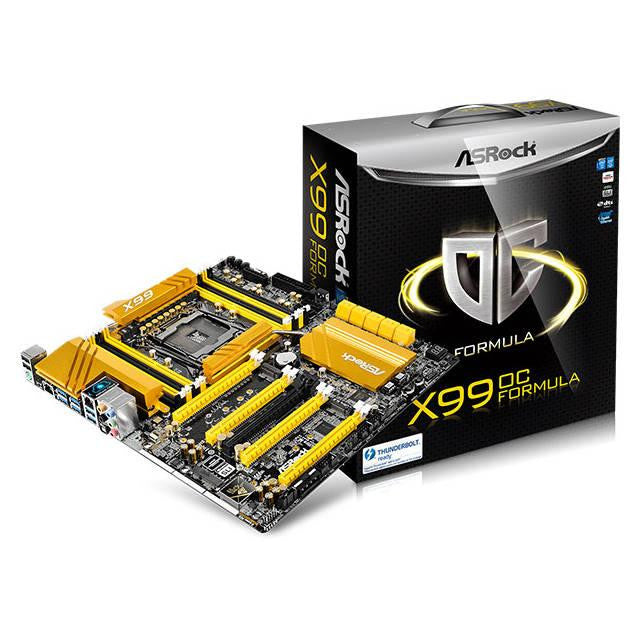 ASRock X99 OC FORMULA LGA2011-v3- Intel X99- DDR4- Quad CrossFireX & Quad SLI- SATA3&USB3.0- M.2- A&2GbE- EATX Motherboard