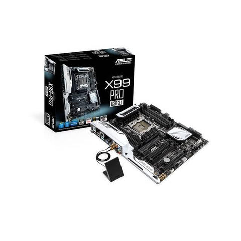 Asus X99-PRO-USB 3.1 LGA2011-v3- Intel X99- DDR4- Quad CrossFireX & Quad SLI- SATA3&USB3.1- M.2&SATA Express- WiFi- A&GbE- ATX Motherboard