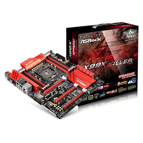 ASRock X99X KILLER LGA2011-v3- Intel X99- DDR4- Quad CrossFireX & Quad SLI- SATA3&USB3.0- M.2- A&2GbE- ATX Motherboard